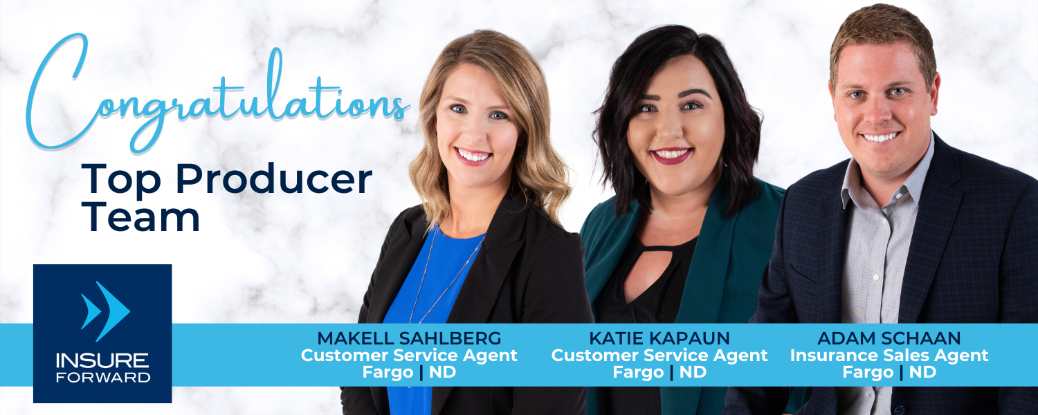 Congratulations top producer team. Makell Sahlberg, Katie Kapaun, Adam Schaan